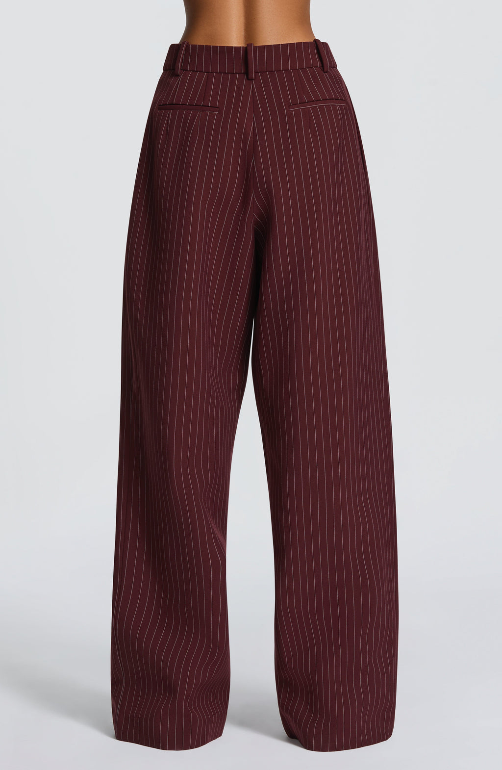 Pantalones Kirsty - Raya diplomática burdeos